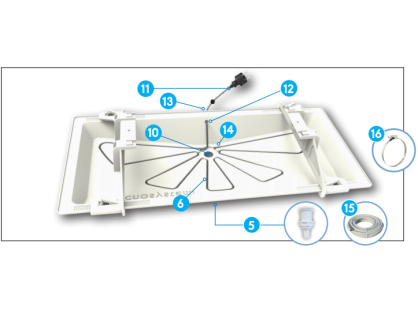 DROPPSKÅL MED VÄRMEKABEL FÖR UTOMHUSDEL B-400 L-850