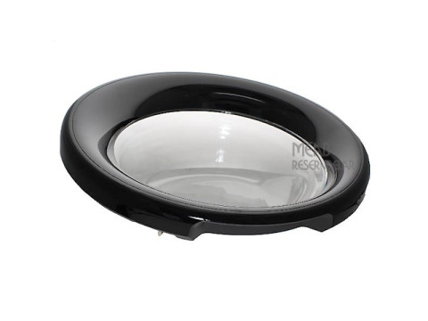 GLASLUCKA MED RAM SVART WHIRLPOOL