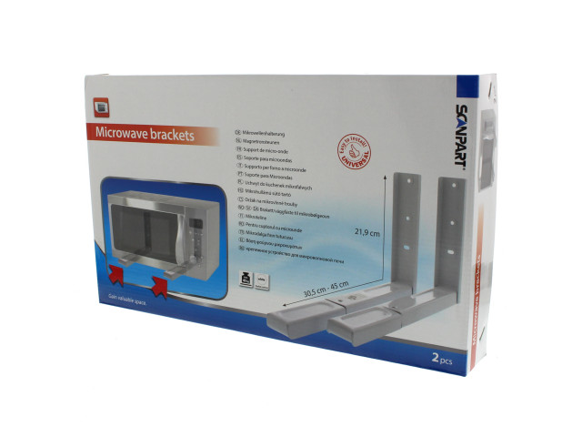 VÄGGFÄSTE MIKROVÅGSUGNVIT 40 KG SCANPART